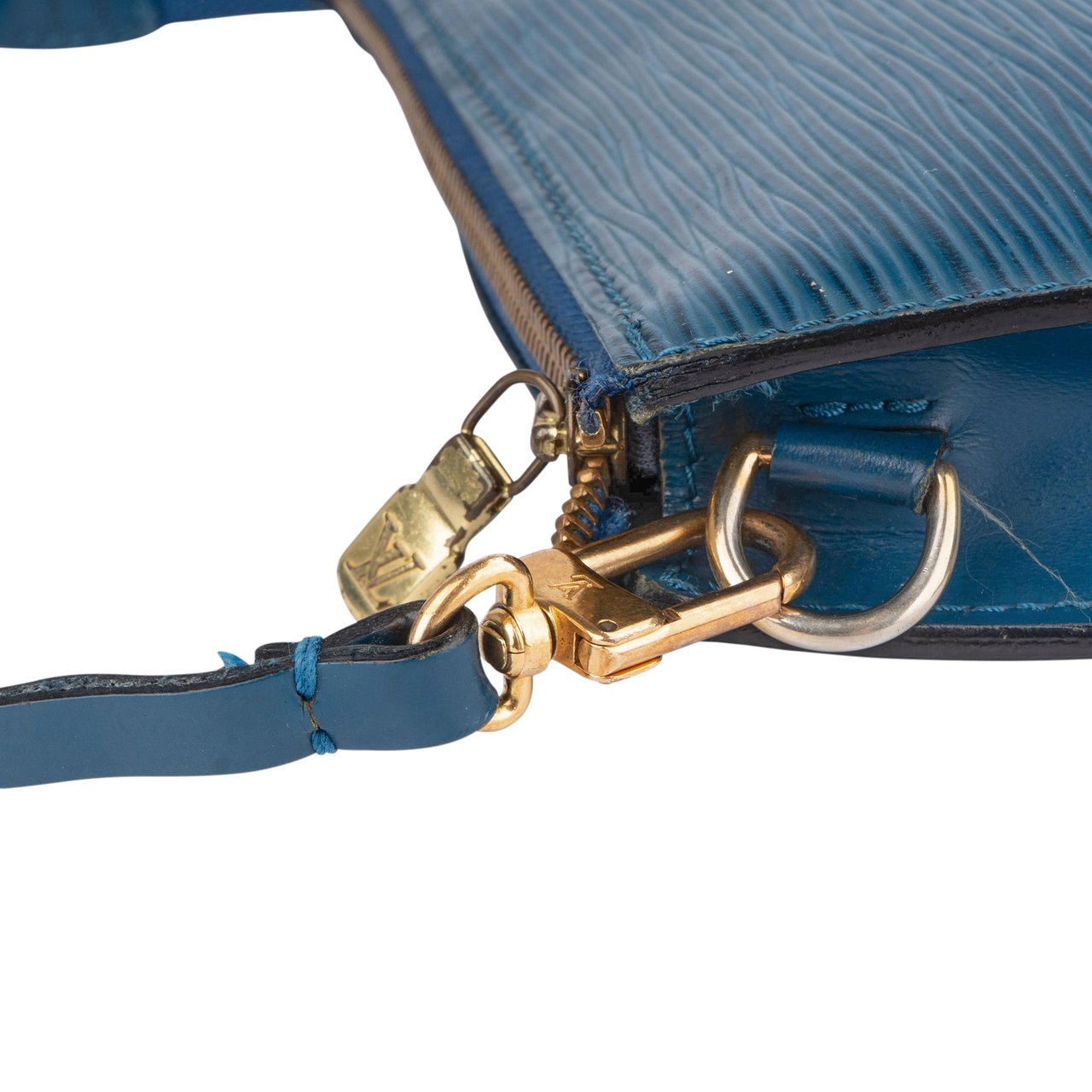 Louis Vuitton Bleu Epi Leather Pochette Accessoire Handbag Blauw
