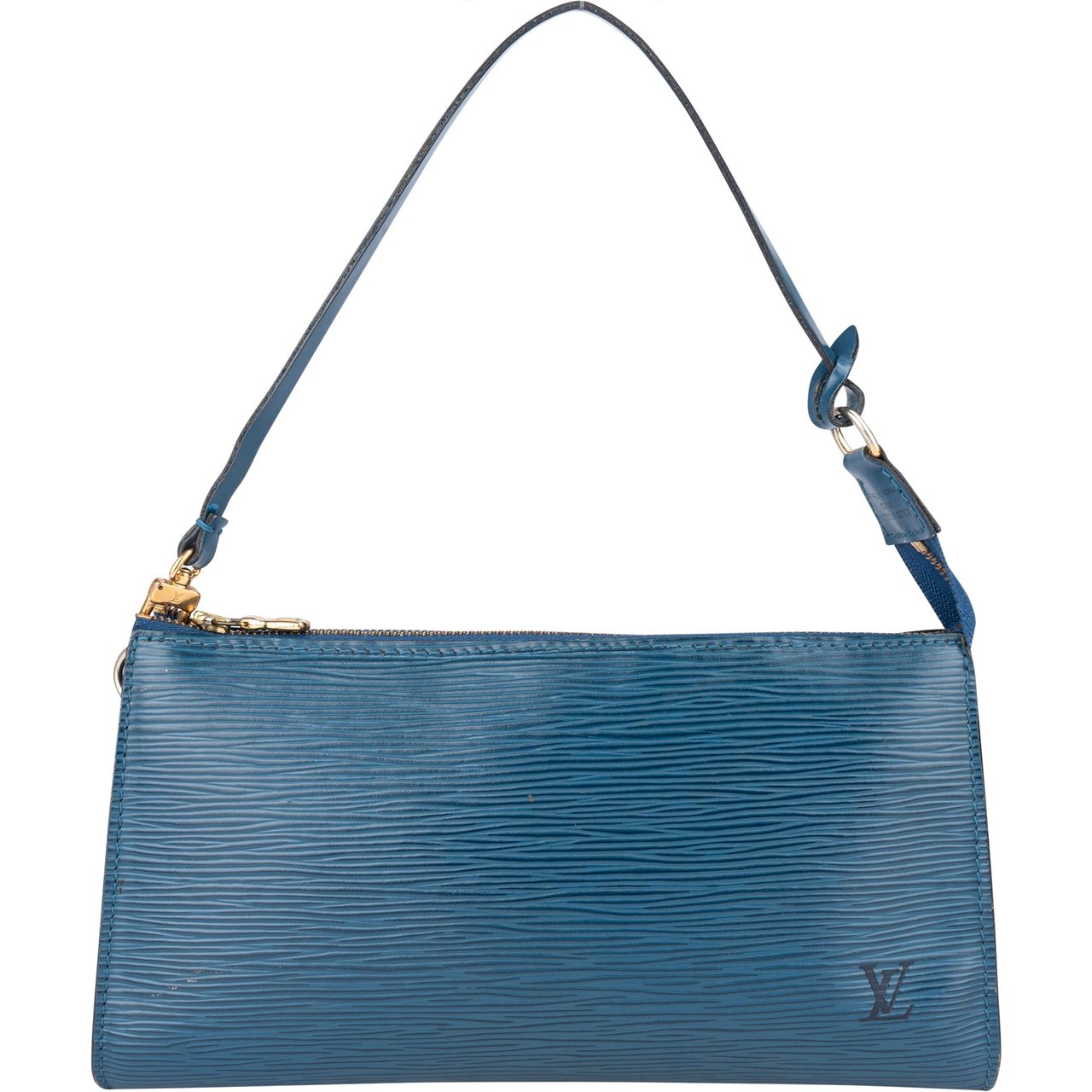 Louis Vuitton Louis Vuitton Bleu Epi Leather Pochette Accessoire Handbag Blauw