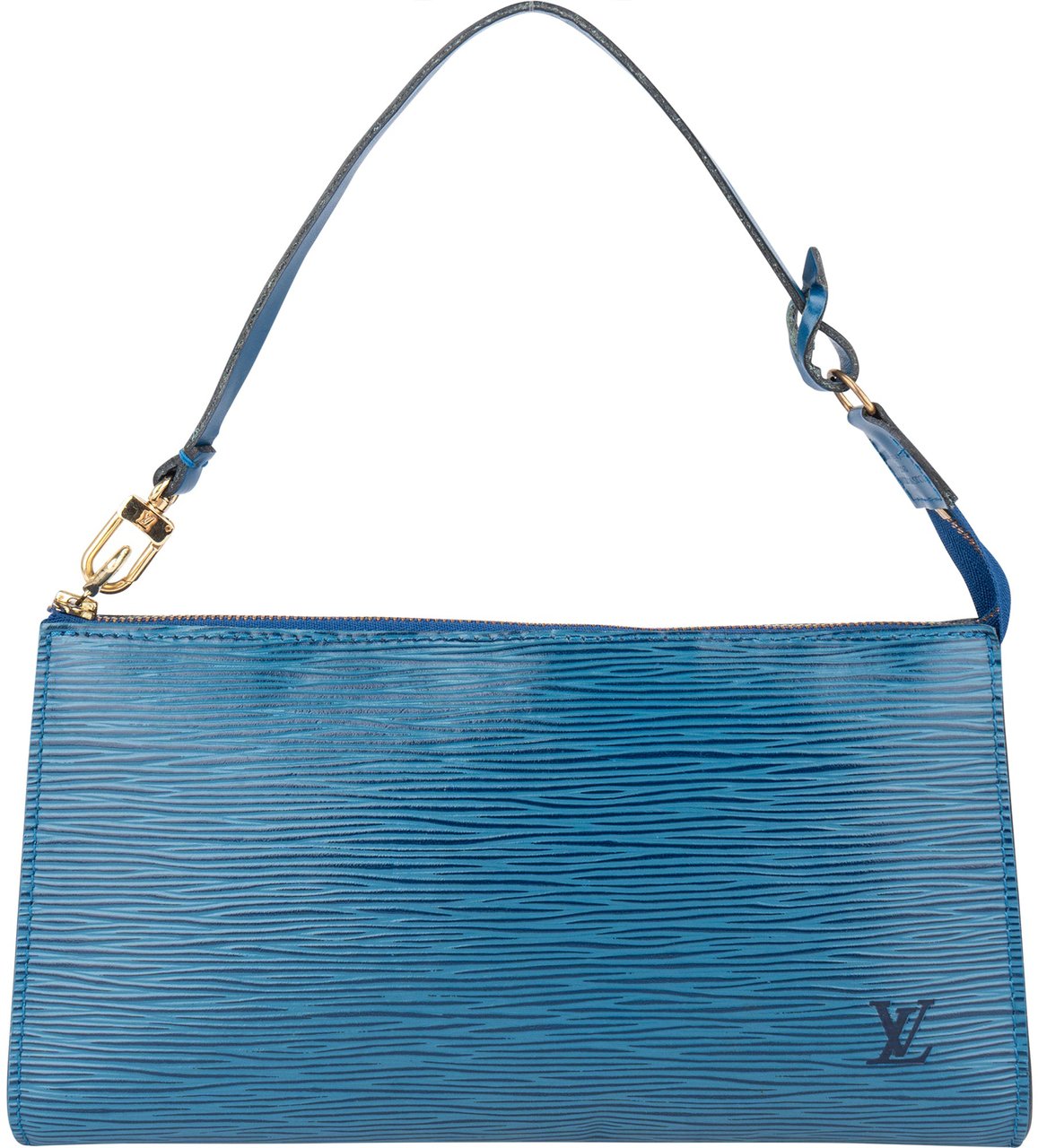 Louis Vuitton Bleu Epi Leather Pochette Accessoire Handbag Blauw