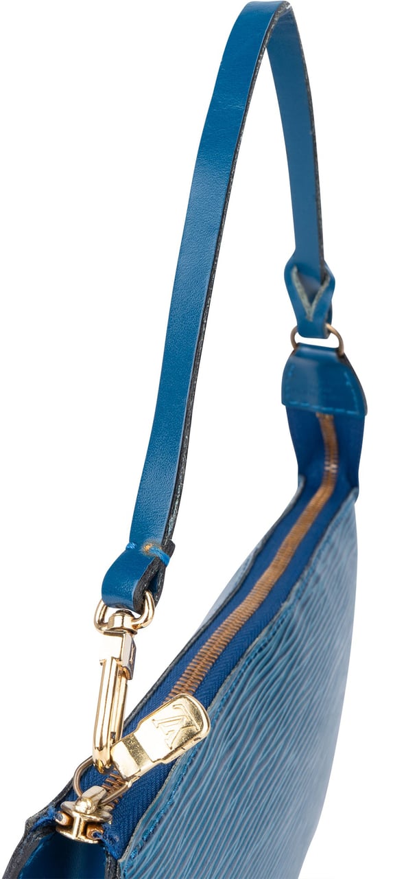 Louis Vuitton Bleu Epi Leather Pochette Accessoire Handbag Blauw