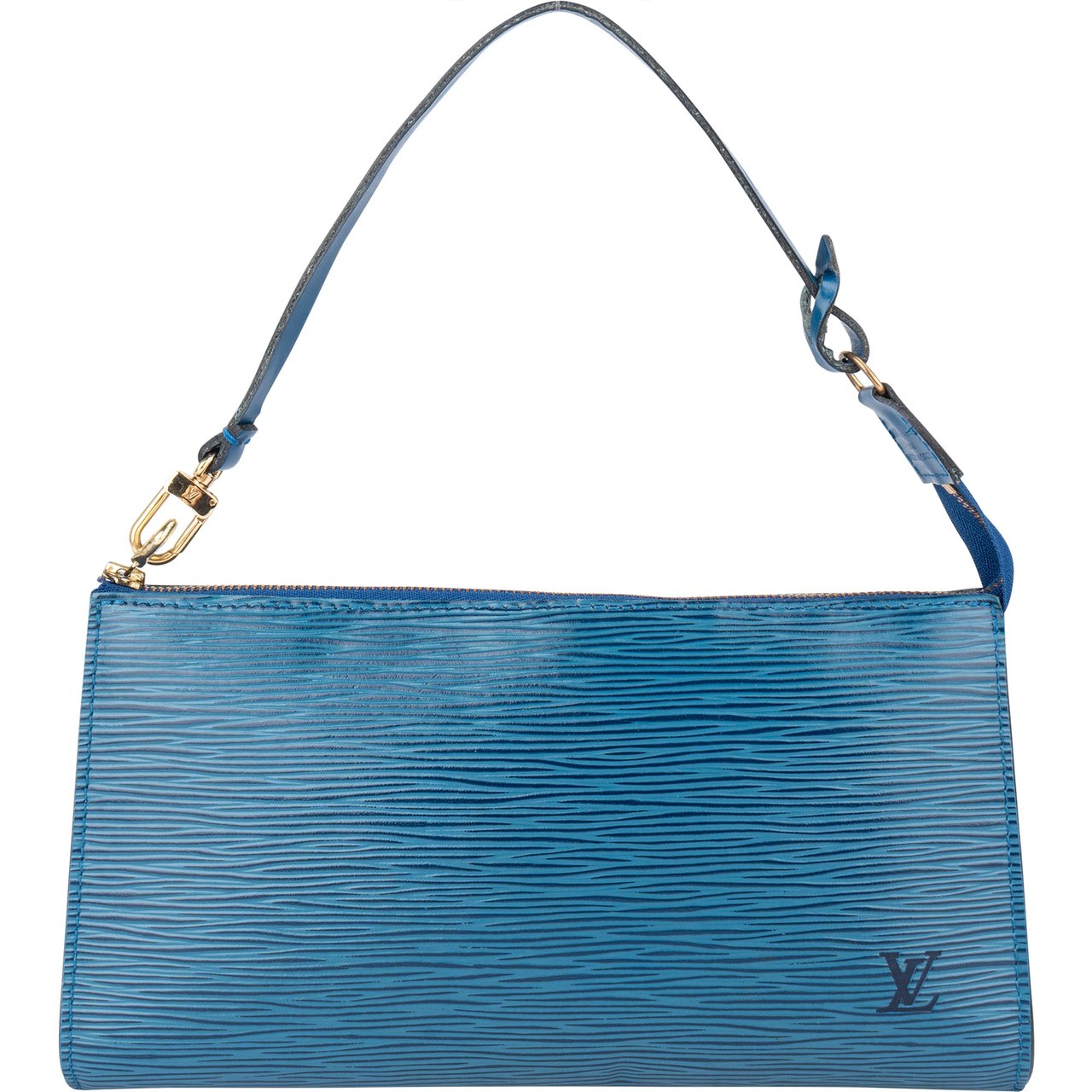 Louis Vuitton Louis Vuitton Bleu Epi Leather Pochette Accessoire Handbag Blauw