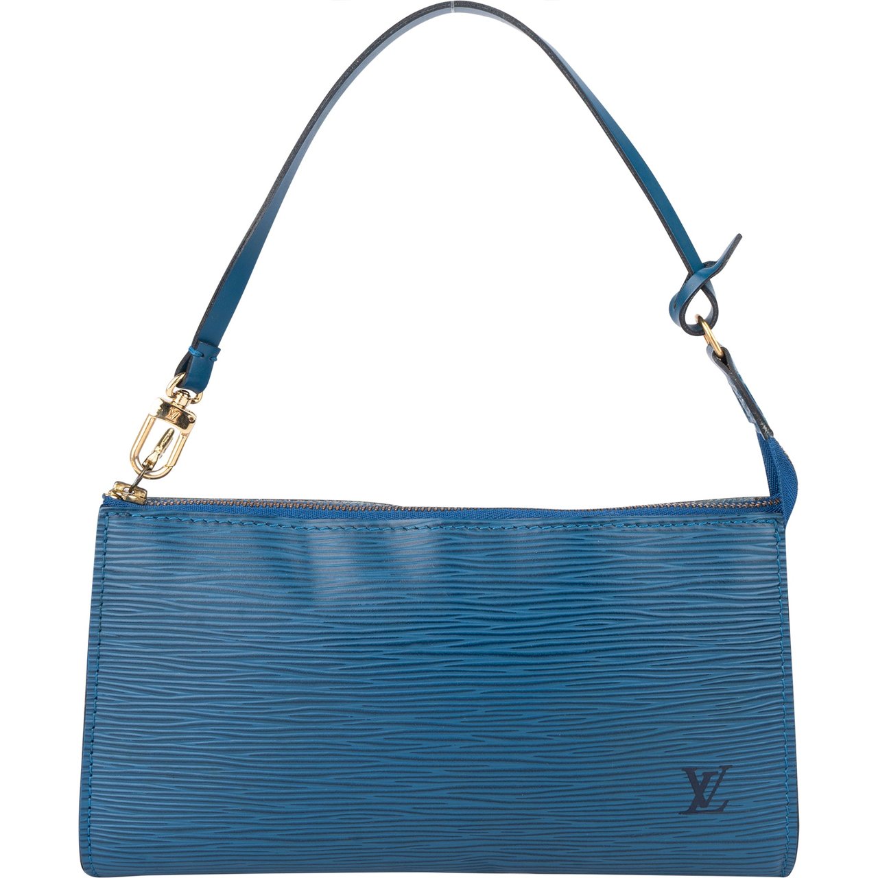 Louis Vuitton Louis Vuitton Bleu Epi Leather Pochette Accessoire Handbag Blauw