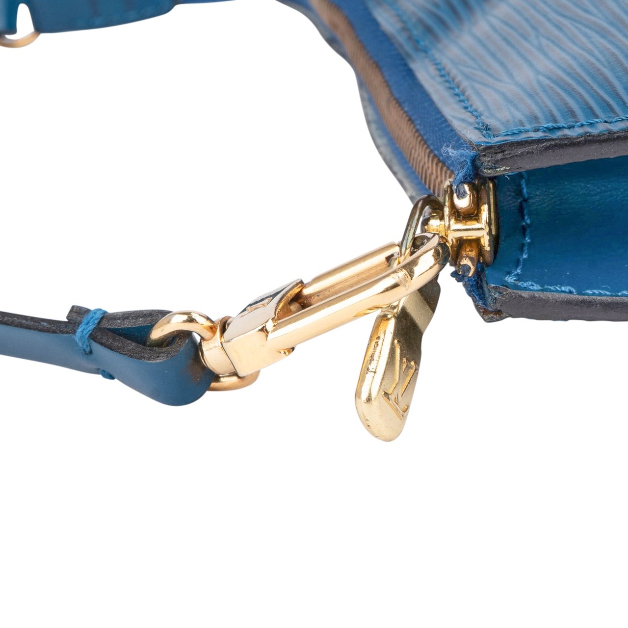 Louis Vuitton Louis Vuitton Bleu Epi Leather Pochette Accessoire Handbag Blauw