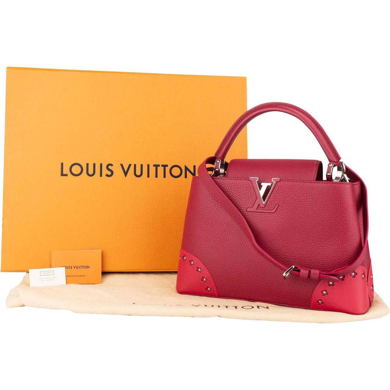 Louis Vuitton Louis Vuitton Limited Pink Taurillon Capucines MM Handbag Roze