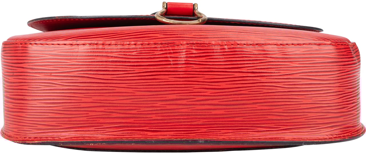 Louis Vuitton Louis Vuitton Rouge Epi Leather Saint Cloud GM Crossbody Bag Rood