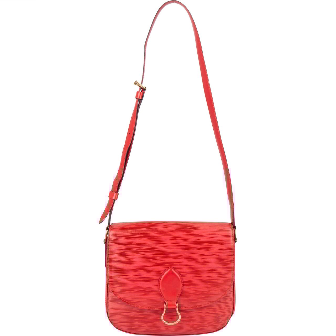 Louis Vuitton Louis Vuitton Rouge Epi Leather Saint Cloud GM Crossbody Bag Rood