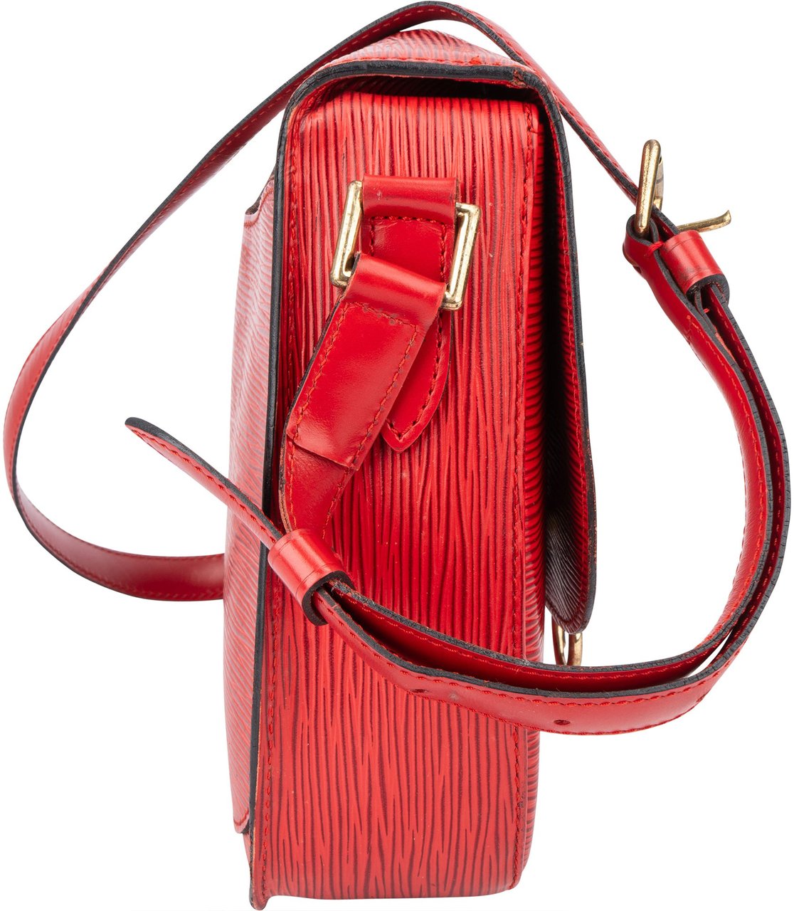 Louis Vuitton Louis Vuitton Rouge Epi Leather Saint Cloud GM Crossbody Bag Rood