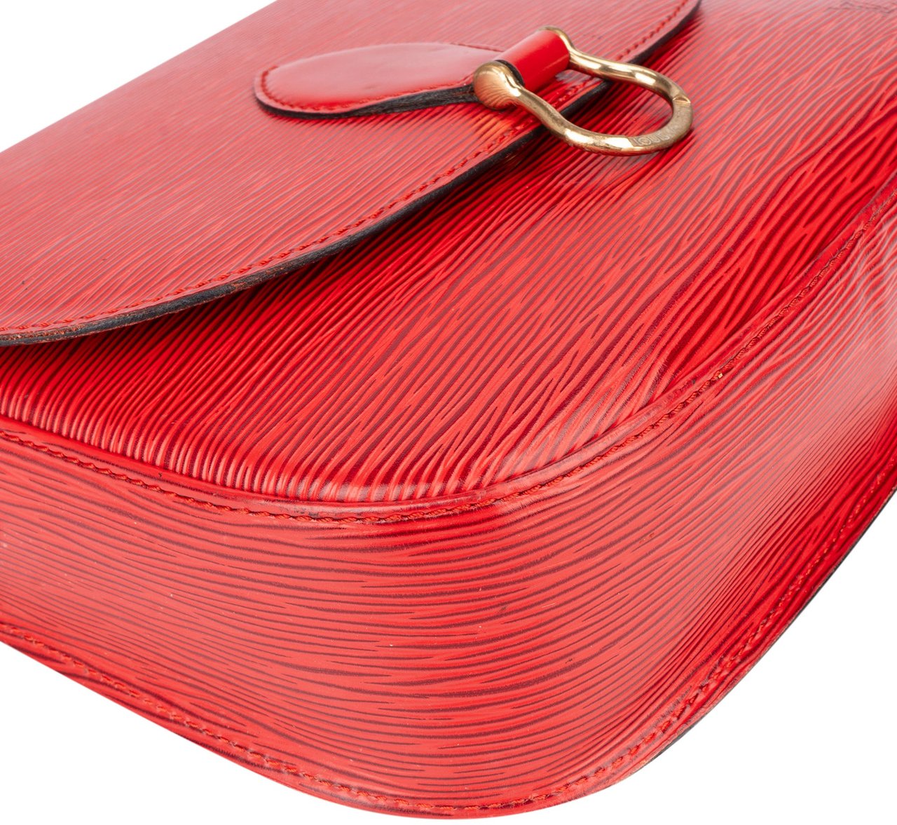 Louis Vuitton Louis Vuitton Rouge Epi Leather Saint Cloud GM Crossbody Bag Rood