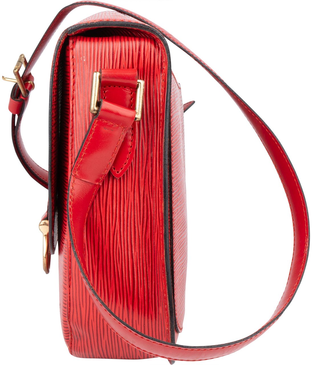 Louis Vuitton Louis Vuitton Rouge Epi Leather Saint Cloud GM Crossbody Bag Rood