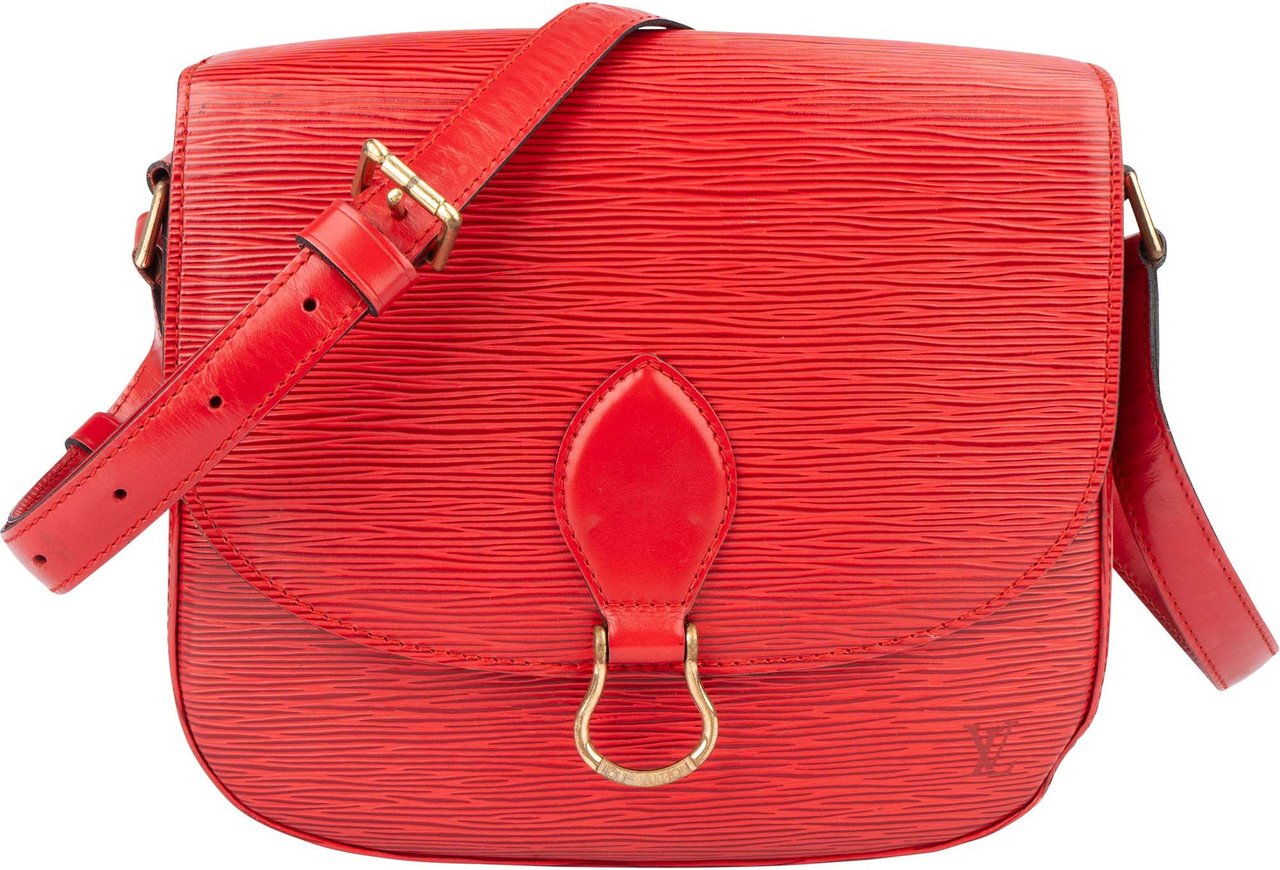 Louis Vuitton Louis Vuitton Rouge Epi Leather Saint Cloud GM Crossbody Bag Rood