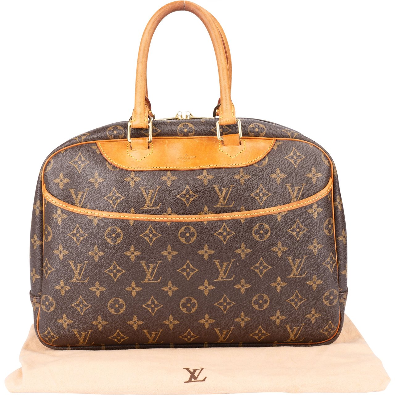 Louis Vuitton Louis Vuitton Canvas Monogram Deauville Handbag Bruin