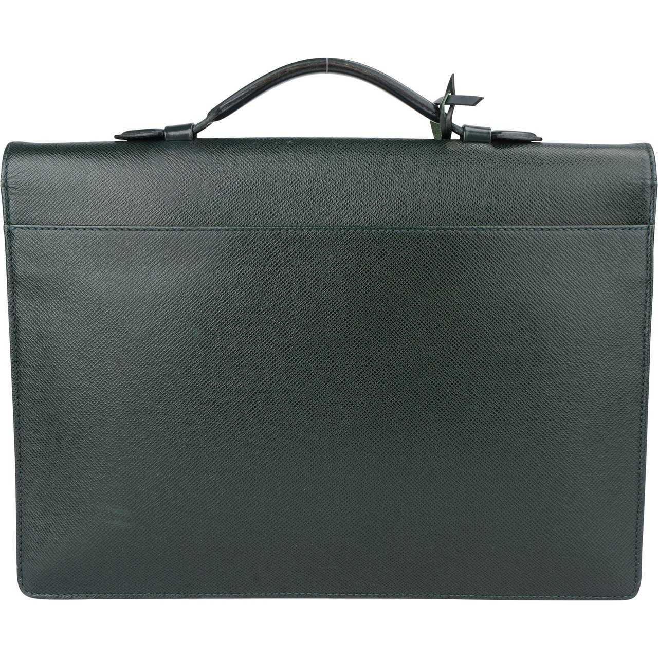 Louis Vuitton Louis Vuitton Vert Taiga Leather Serviette Kourad Business Handbag Divers