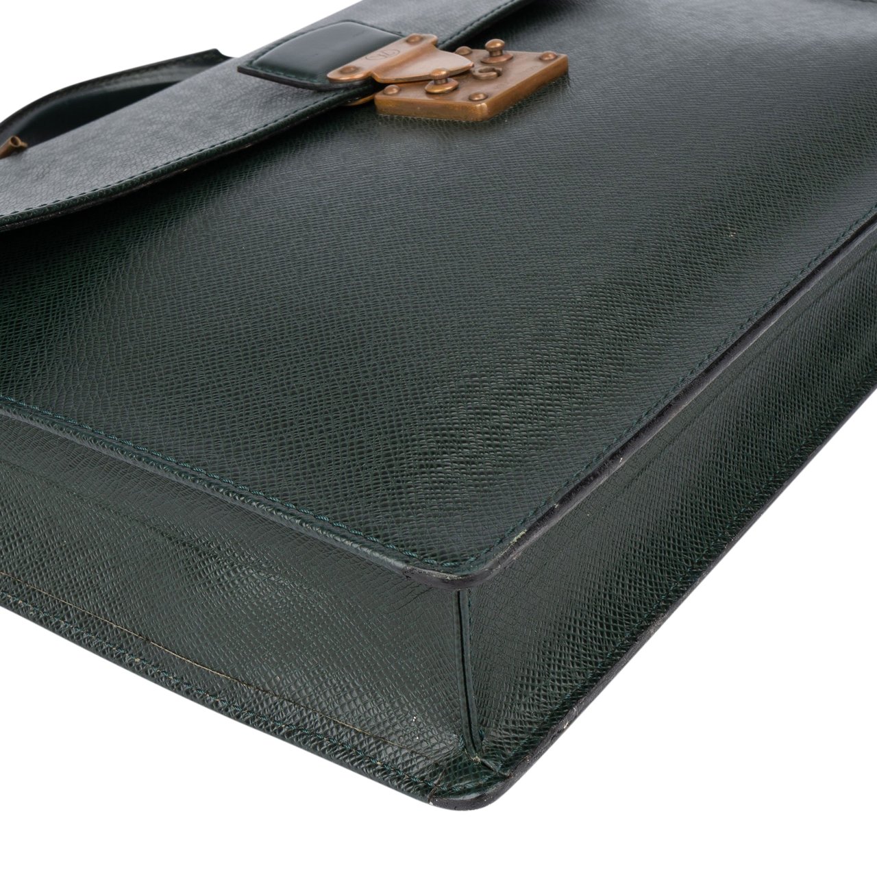Louis Vuitton Louis Vuitton Vert Taiga Leather Serviette Kourad Business Handbag Divers