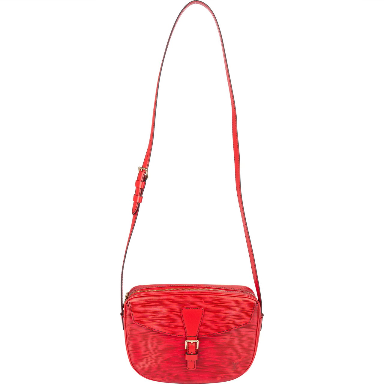 Louis Vuitton Rouge Epi Leather Jeune Fille MM Crossbody Bag Rood