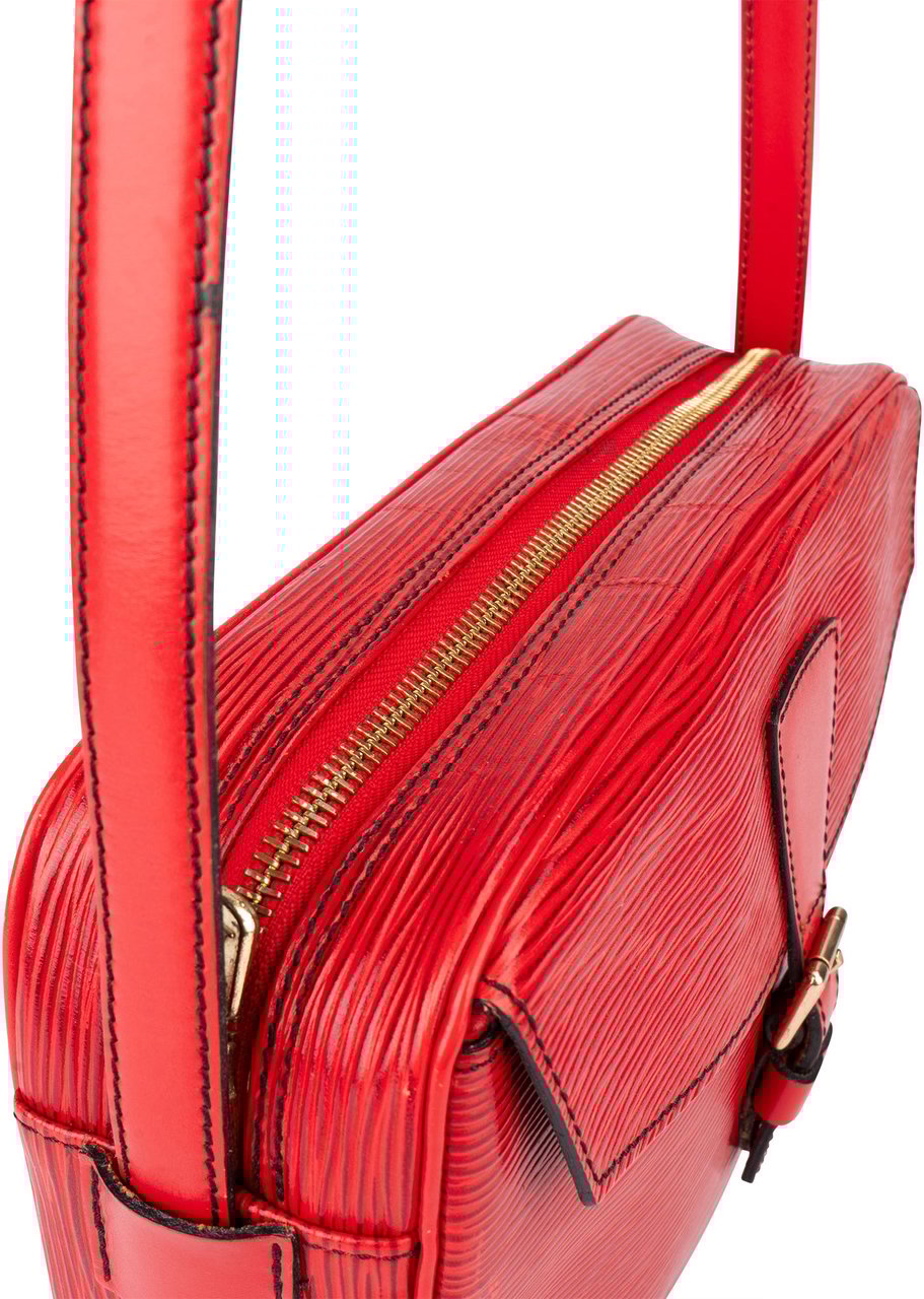 Louis Vuitton Louis Vuitton Rouge Epi Leather Jeune Fille MM Crossbody Bag Rood