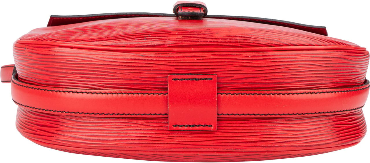 Louis Vuitton Rouge Epi Leather Jeune Fille MM Crossbody Bag Rood