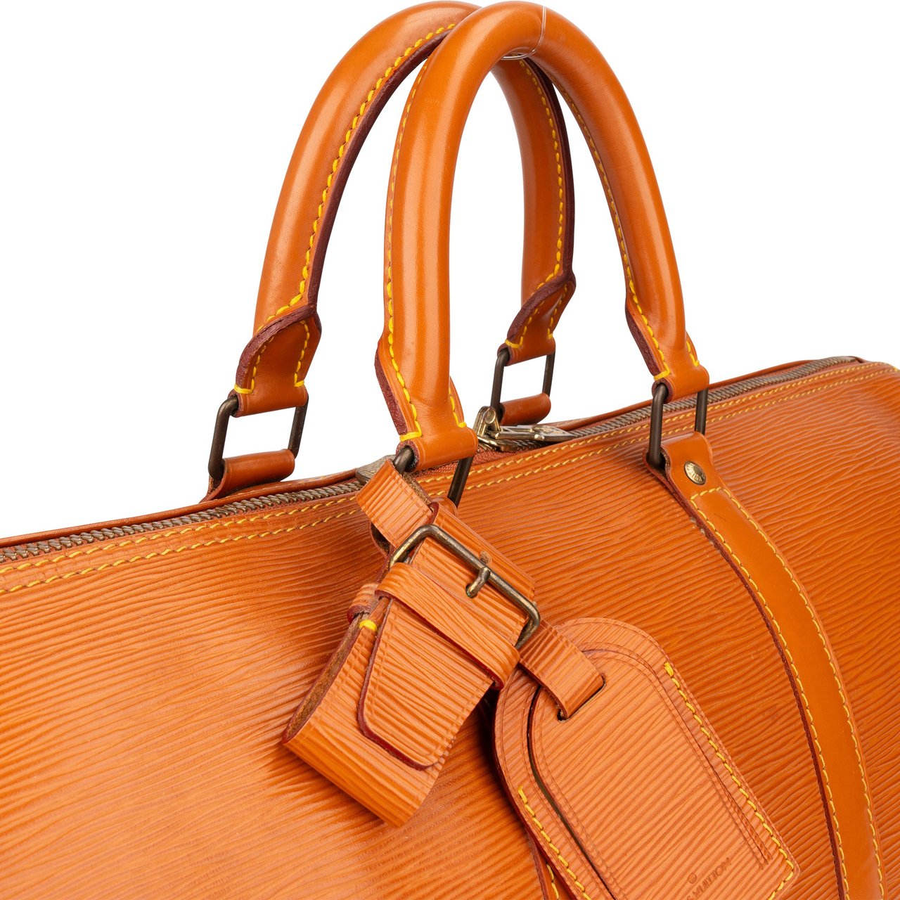 Louis Vuitton Louis Vuitton Cognac Epi Leather Keepall 45 Handbag Bruin