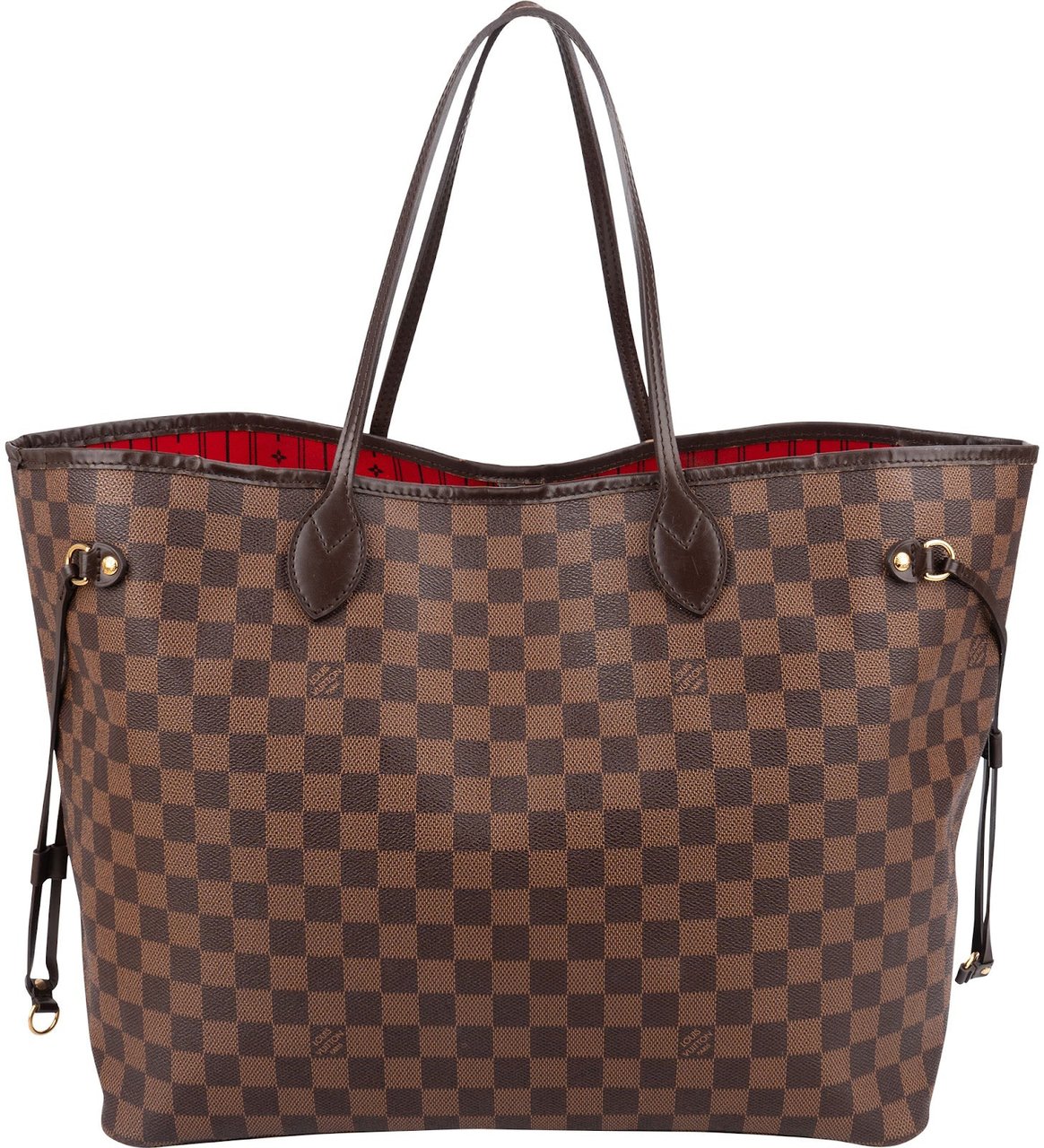 Louis Vuitton Monogram Damier Ebene Canvas Neverfull GM Shoulder Bag Bruin