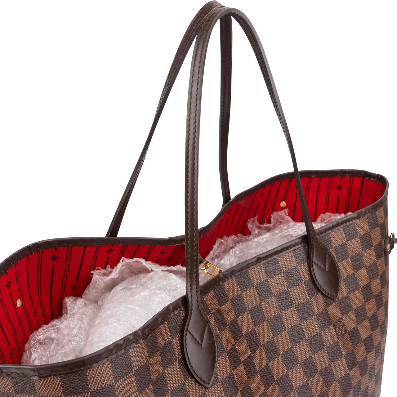 Louis Vuitton Monogram Damier Ebene Canvas Neverfull GM Shoulder Bag Bruin