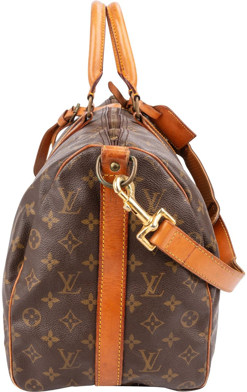 Louis Vuitton Monogram Canvas Keepall 45 Bandoulière Travel Bag Bruin