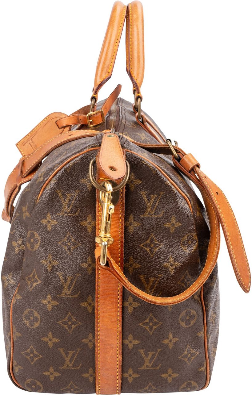 Louis Vuitton Monogram Canvas Keepall 45 Bandoulière Travel Bag Bruin