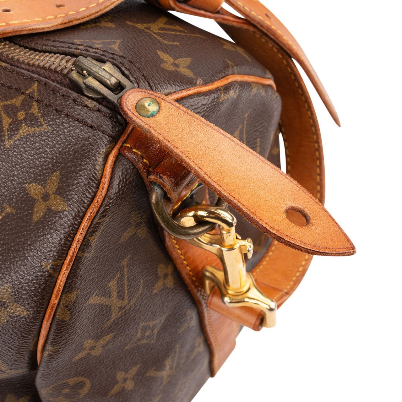 Louis Vuitton Monogram Canvas Keepall 45 Bandoulière Travel Bag Bruin