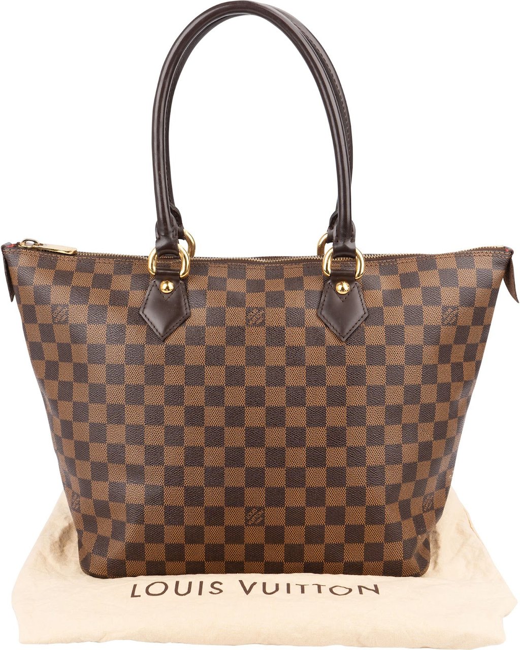 Louis Vuitton Monogram Damier Ebene Canvas Saleya MM Shoulder Bag Bruin