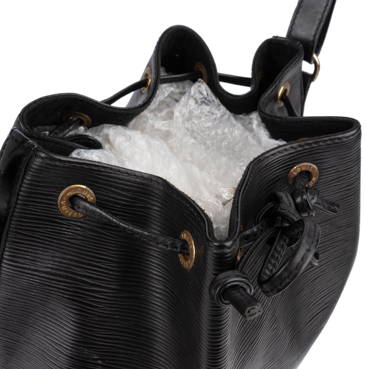 Louis Vuitton Noir Epi Leather Sac Noé Petit Shoulder Bag Zwart