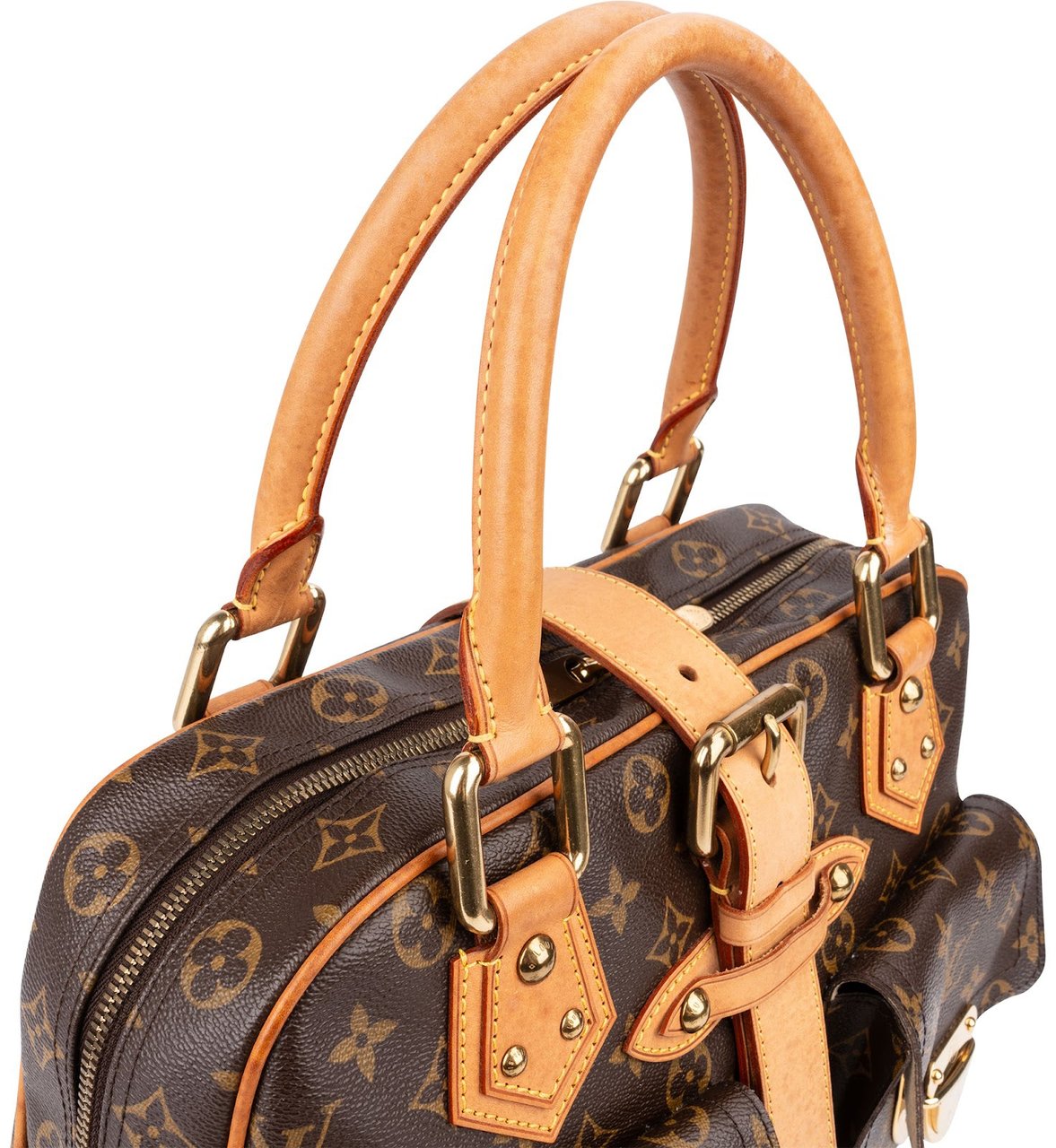 Louis Vuitton Monogram Canvas Manhattan GM Handbag Bruin