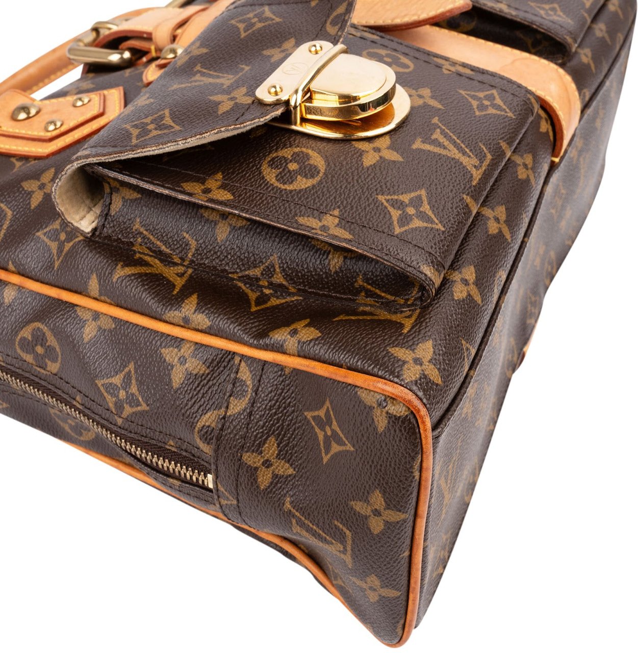 Louis Vuitton Monogram Canvas Manhattan GM Handbag Bruin