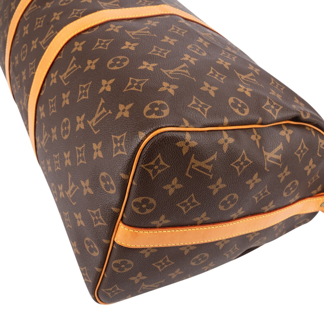Louis Vuitton Monogram Canvas Keepall 50 Bandoulière Travel Bag Bruin