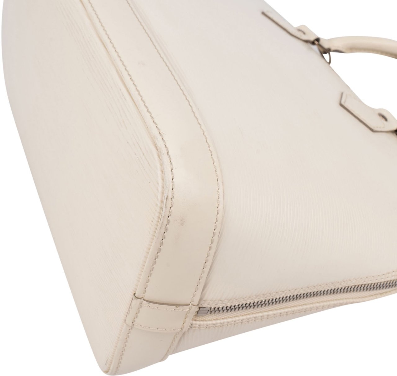 Louis Vuitton White Epi Leather Alma PM Handbag Divers