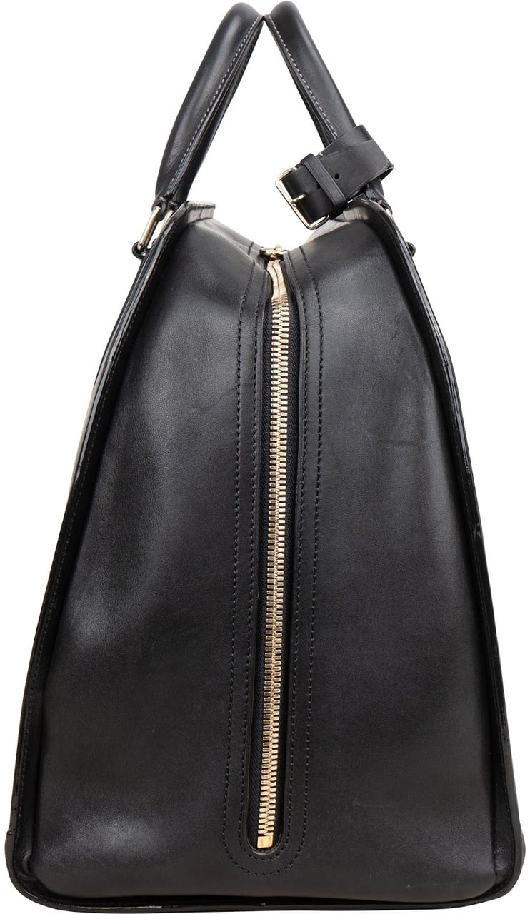 Louis Vuitton Noir Leather Bequia Sac De Voyage 50 Travel Bag Zwart