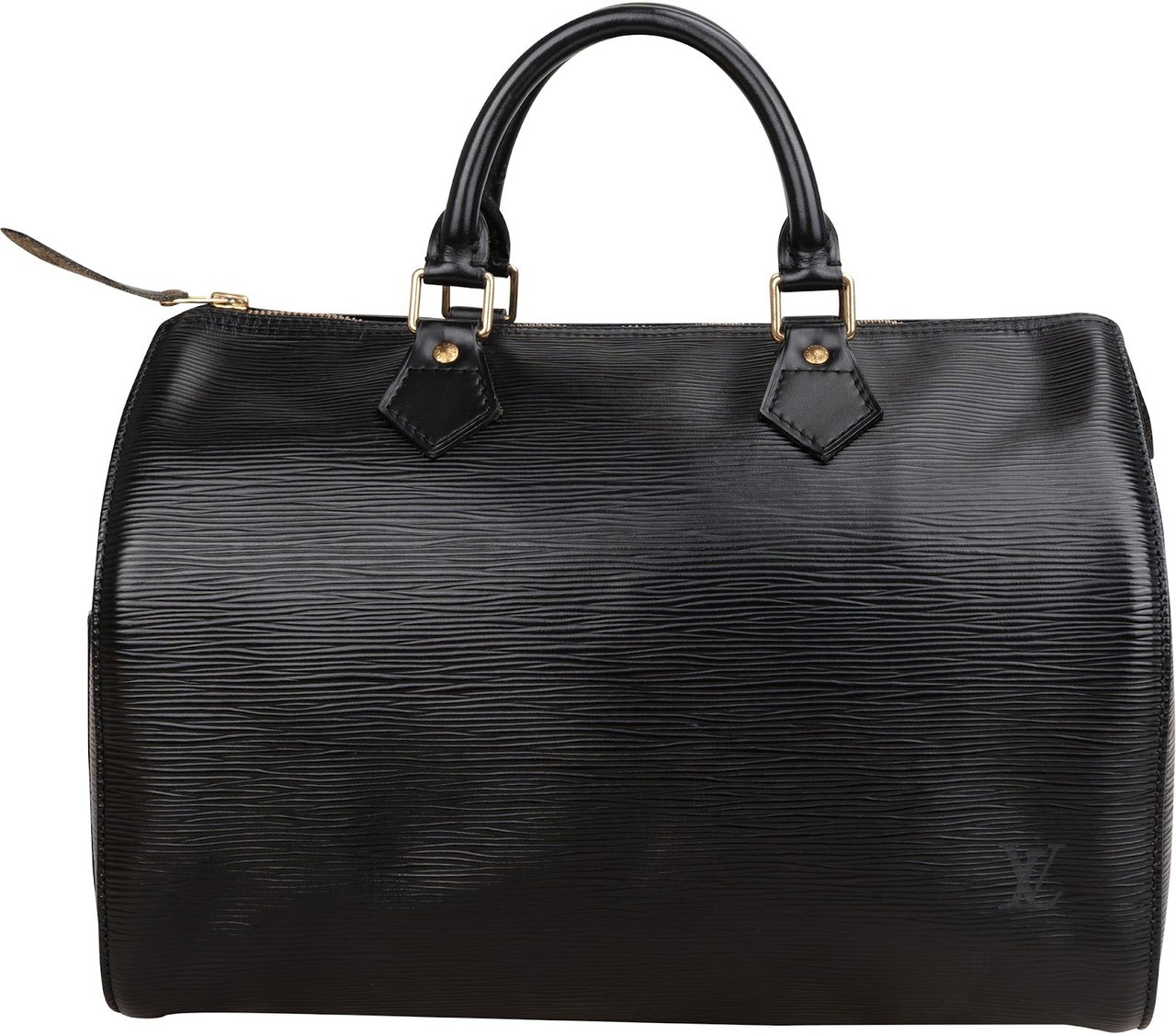 Louis Vuitton Noir Epi Leather Speedy 30 Handbag Zwart