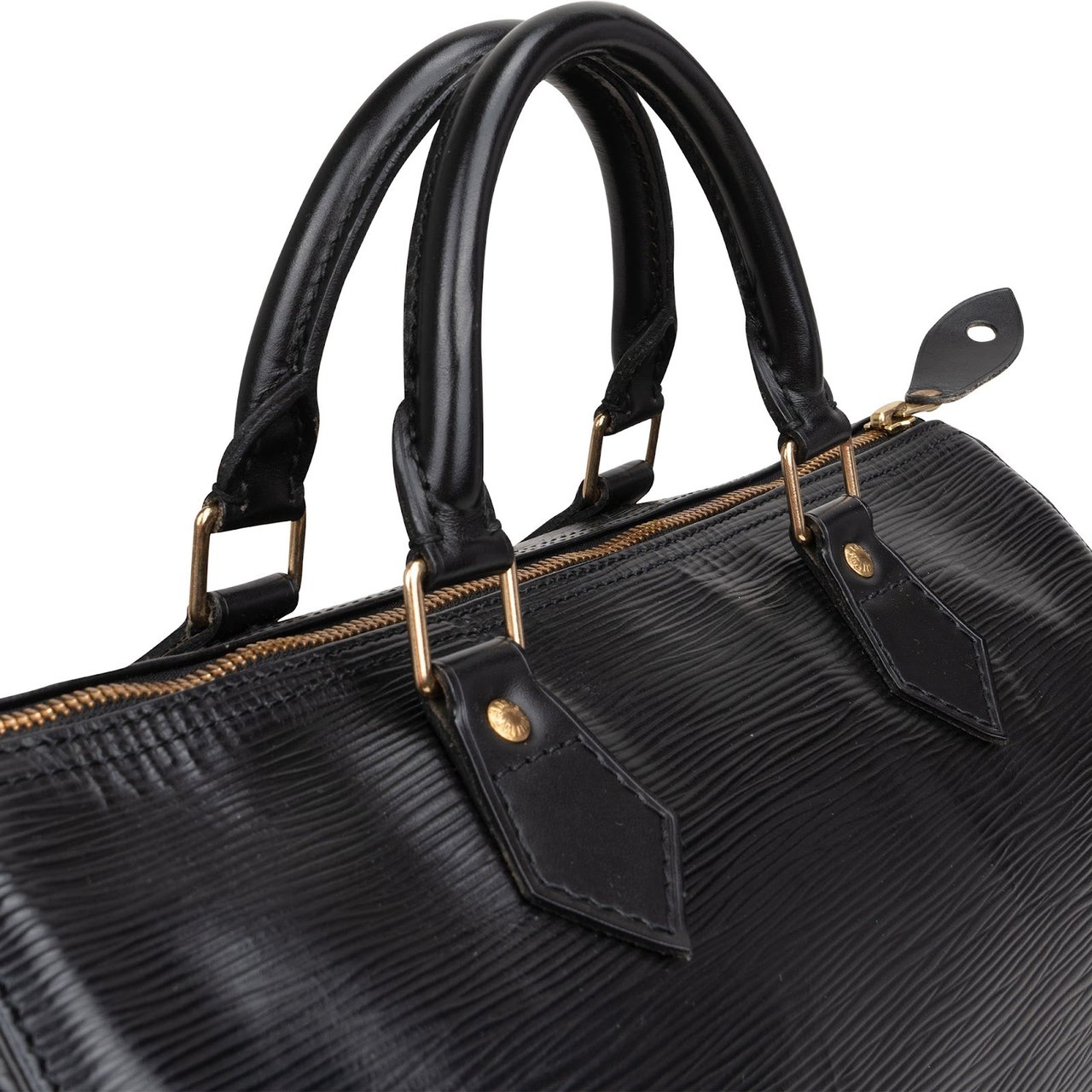 Louis Vuitton Noir Epi Leather Speedy 30 Handbag Zwart