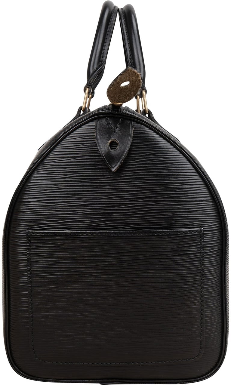 Louis Vuitton Noir Epi Leather Speedy 30 Handbag Zwart