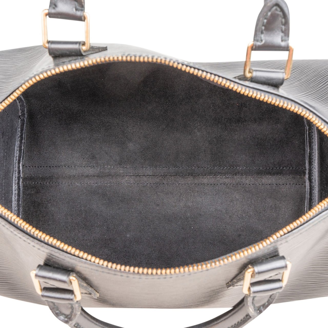 Louis Vuitton Noir Epi Leather Speedy 30 Handbag Zwart