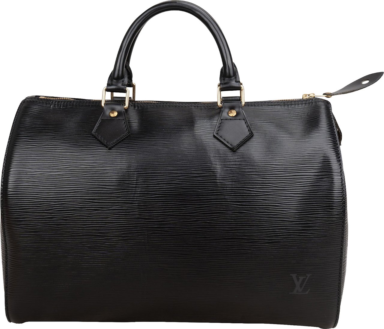 Louis Vuitton Noir Epi Leather Speedy 30 Handbag Zwart