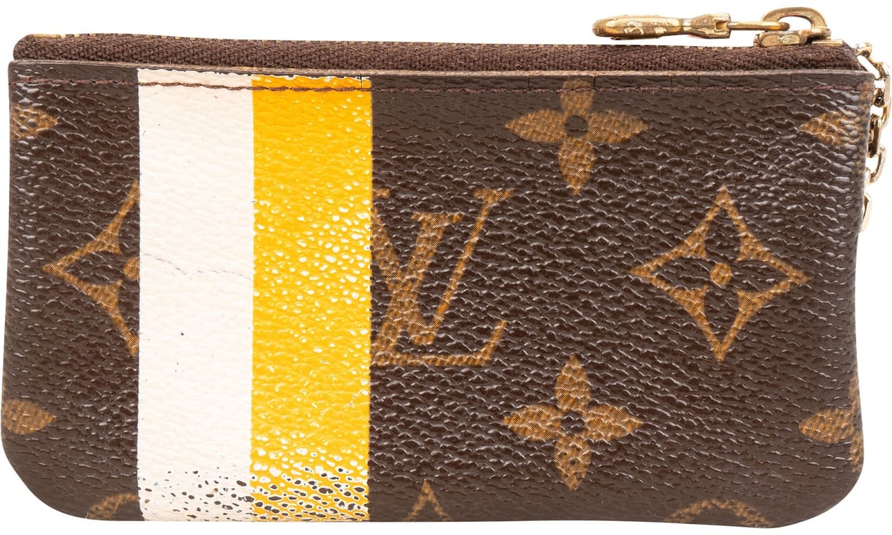 Louis Vuitton Monogram Canvas Illustré Evasion Groom Cles Key Pouch Bruin