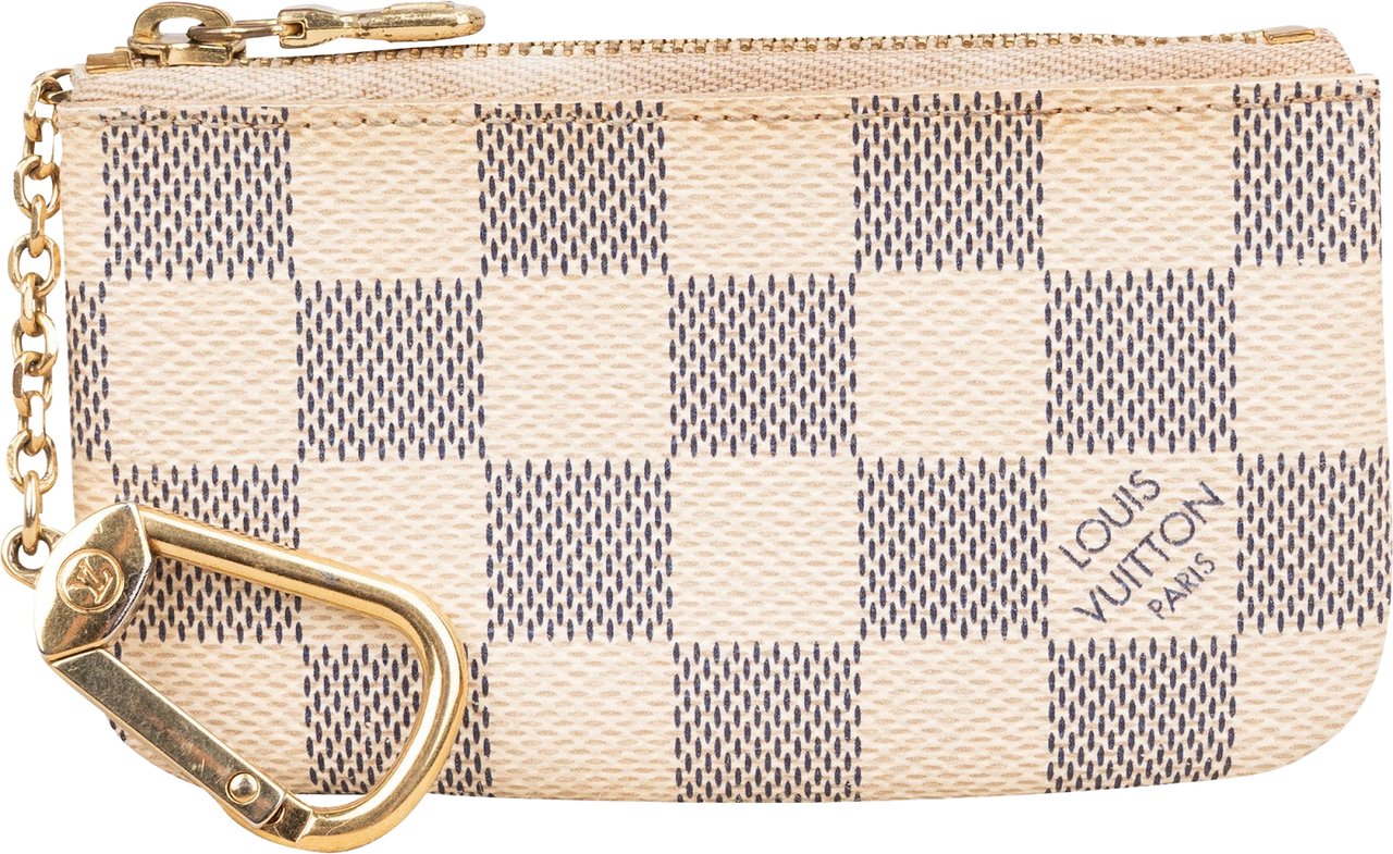 Louis Vuitton Monogram Damier Azur Canvas Cles Key Pouch Blauw