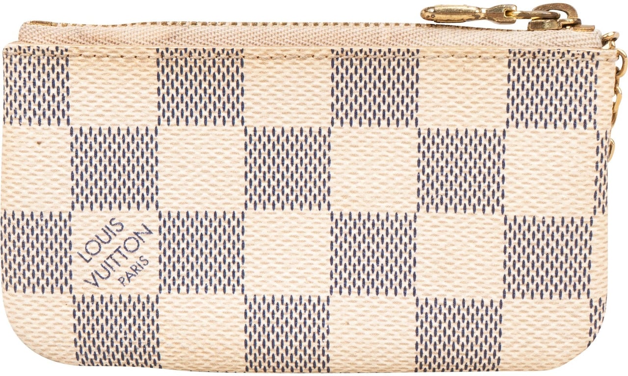 Louis Vuitton Monogram Damier Azur Canvas Cles Key Pouch Blauw