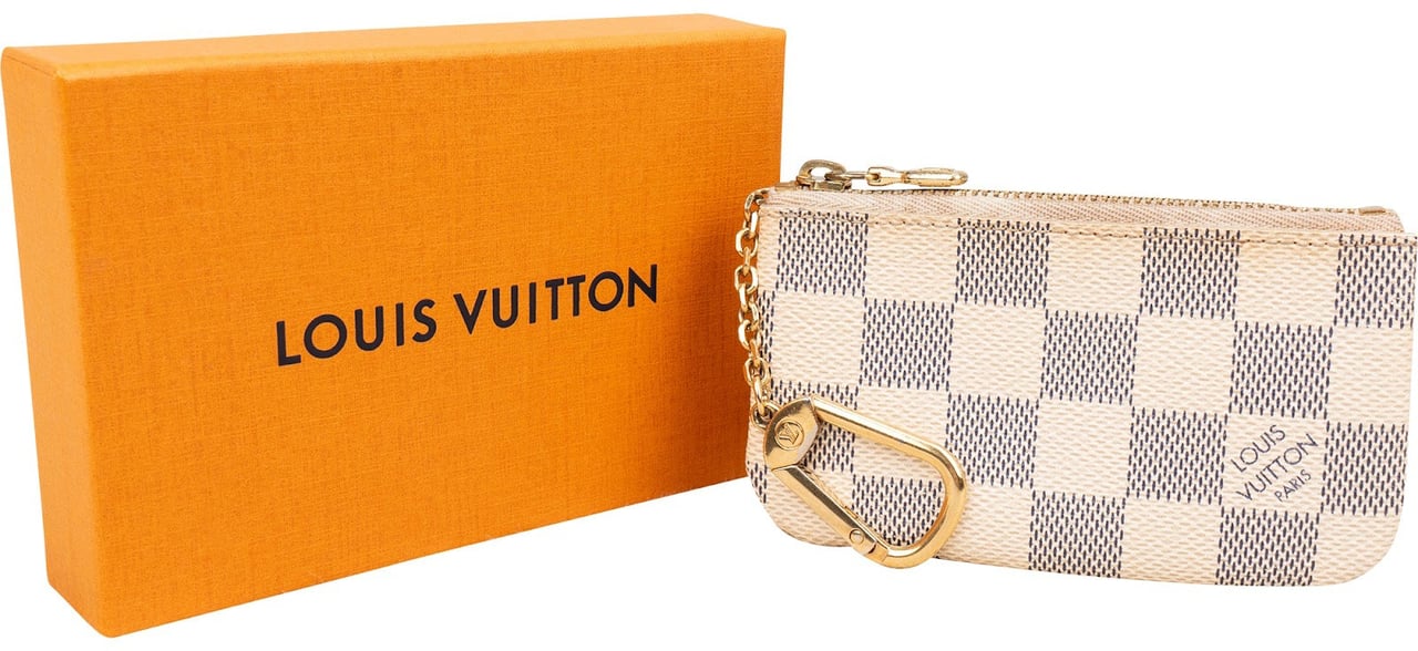 Louis Vuitton Monogram Damier Azur Canvas Cles Key Pouch Blauw