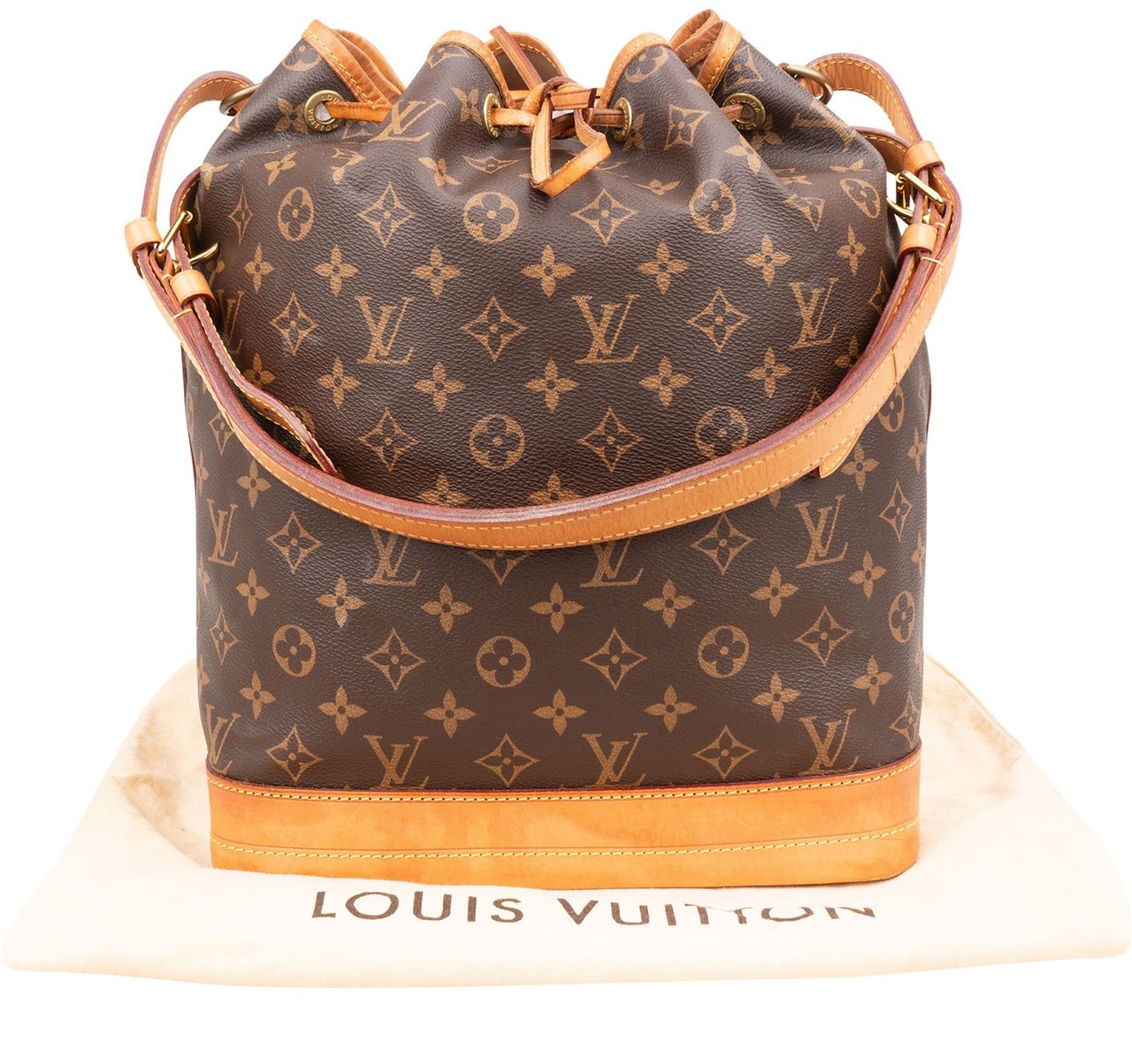 Louis Vuitton Monogram Canvas Sac Noé Grande Shoulder Bag Bruin