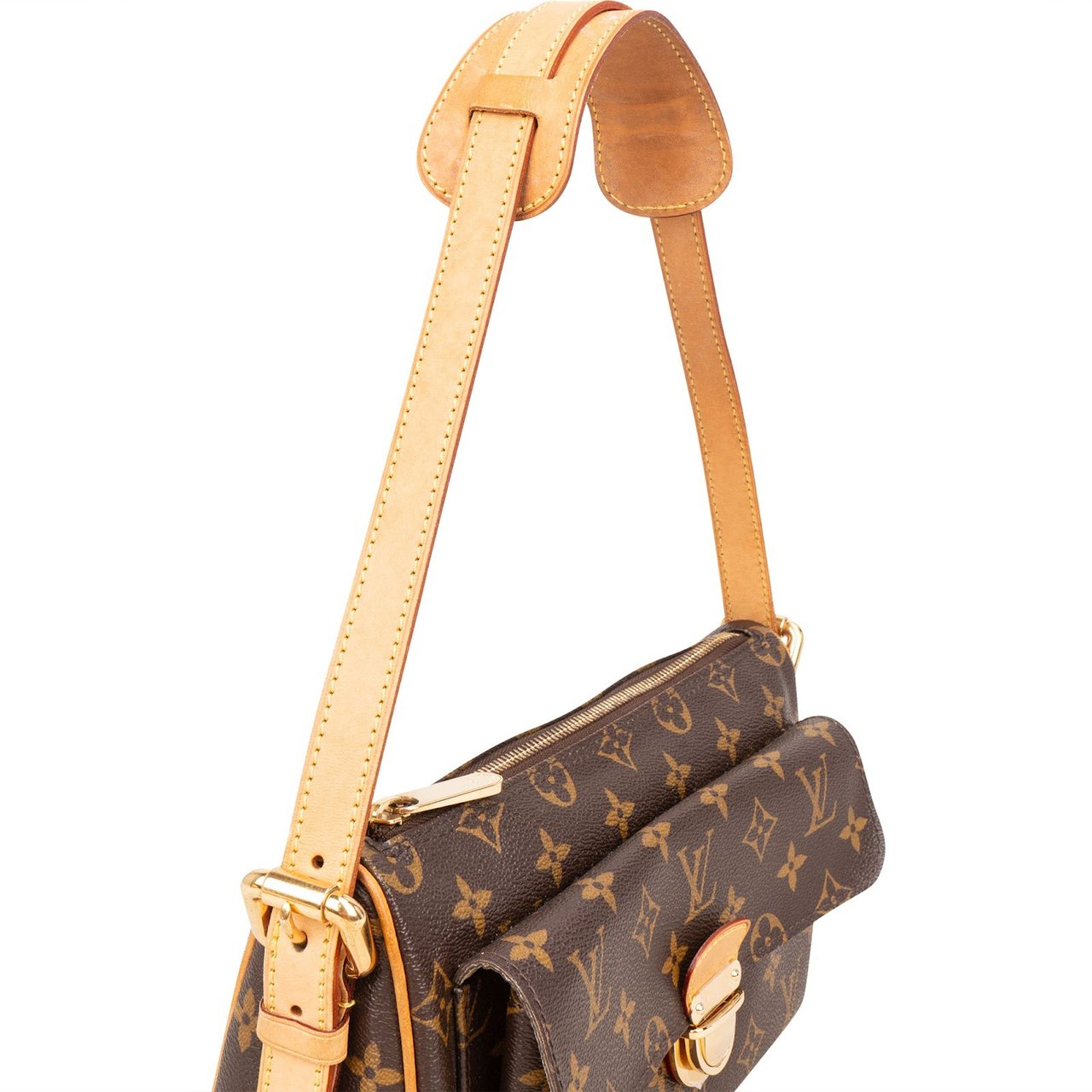 Louis Vuitton Monogram Canvas Ravello GM Shoulder Bag Bruin