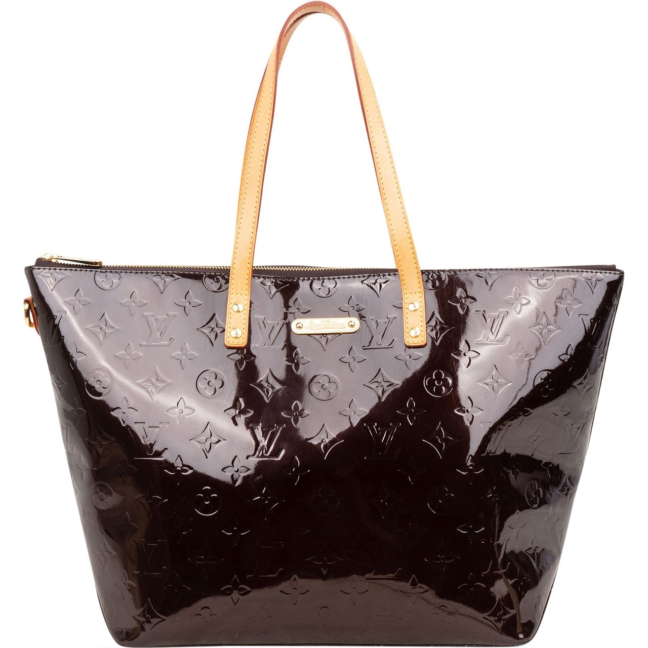 Louis Vuitton Monogram Vernis Leather Bellevue GM Shoulder Bag Bruin