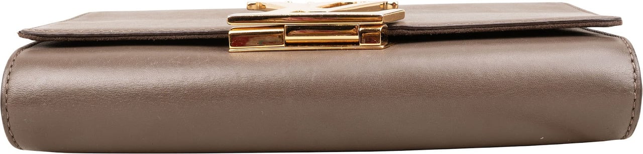 Louis Vuitton Taupe Leather Louise MM Chain Shoulder Bag Taupe