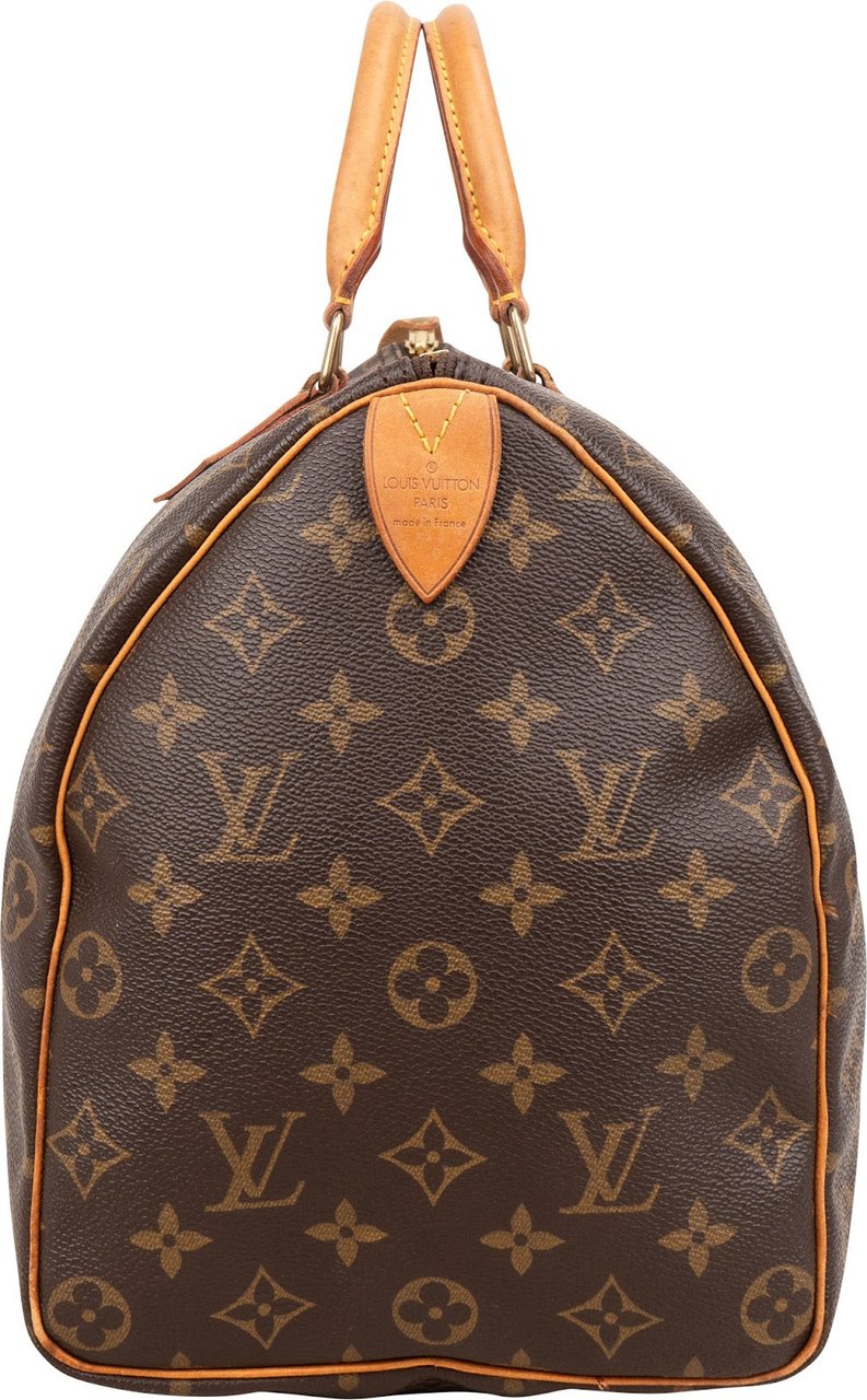 Louis Vuitton Monogram Canvas Speedy 35 Handbag Bruin