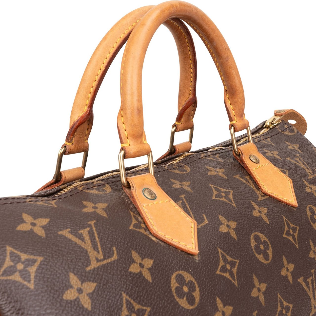 Louis Vuitton Monogram Canvas Speedy 35 Handbag Bruin