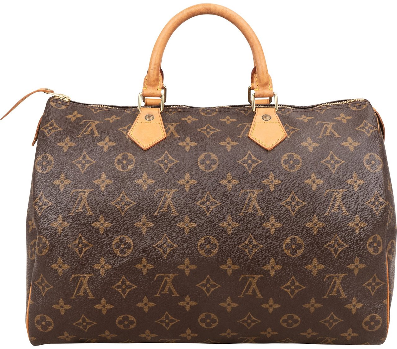 Louis Vuitton Monogram Canvas Speedy 35 Handbag Bruin