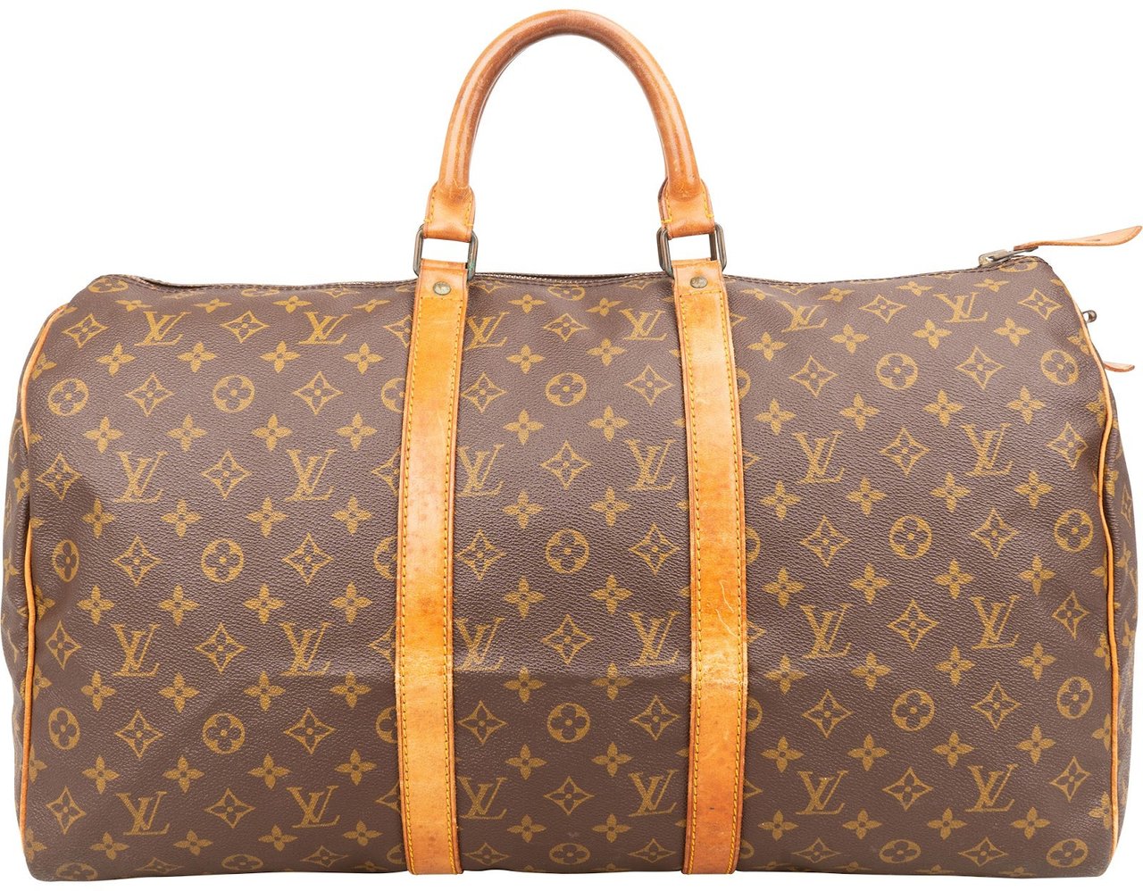 Louis Vuitton Monogram Canvas Keepall 50 Travel Bag Bruin